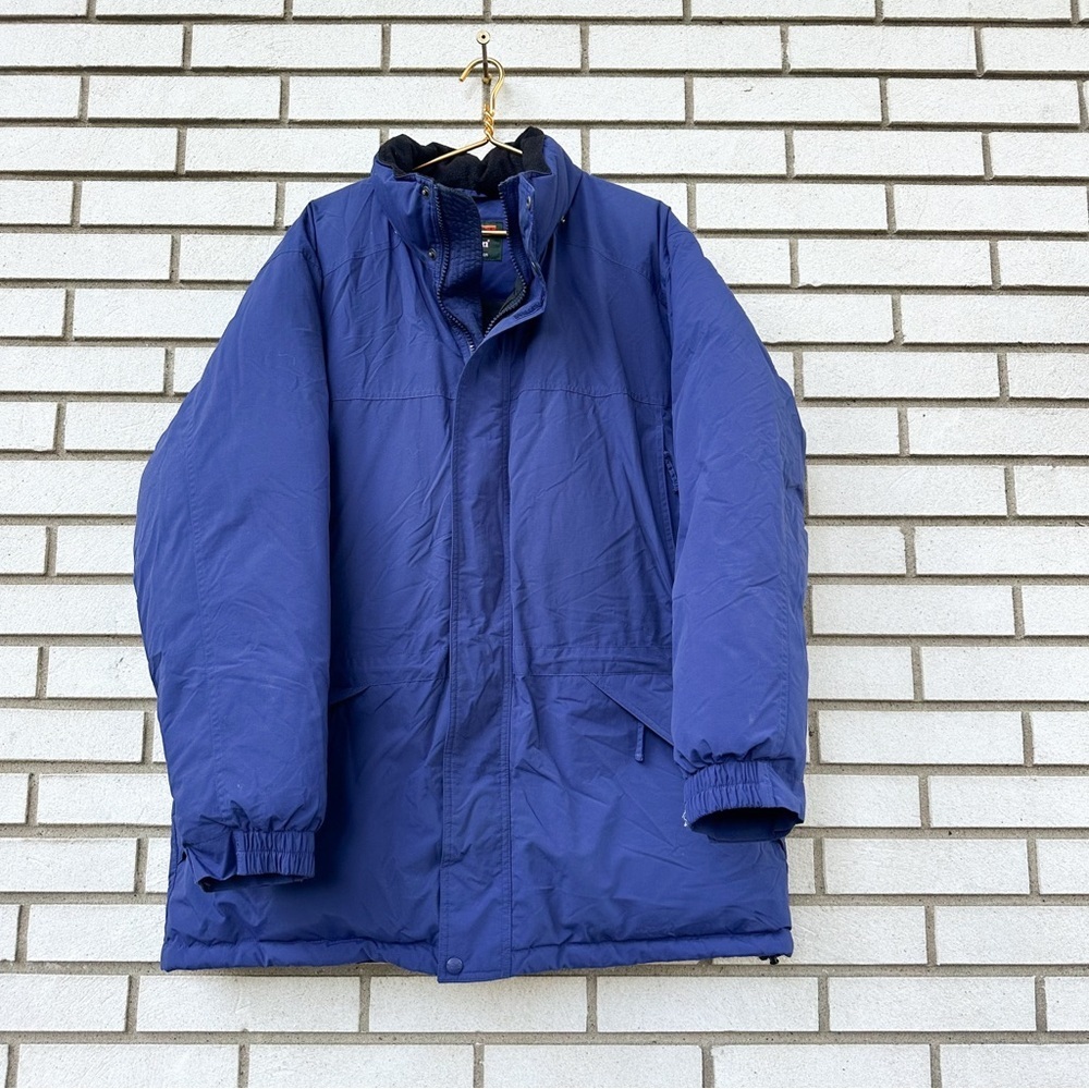 L.L.Bean Goose Down Parka Jacket Men’s XL Blue Winter Coat Nylon Shell